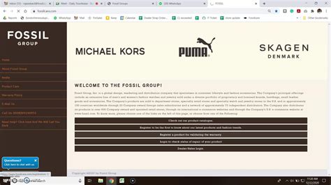 www.fossil.com registration.